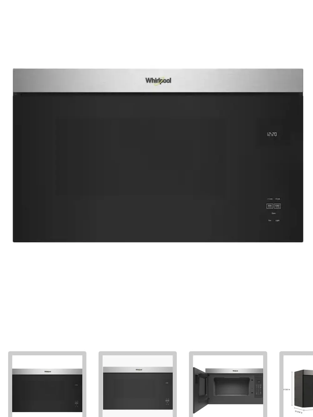 Over-the-Range Microwave Box with Flush Built-In Design - White/Black